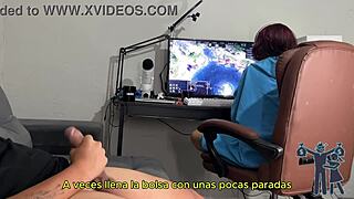 brazilian brunette femdom milf risks pulling out monster cock on cam