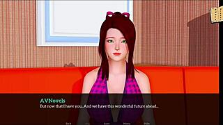 Redhead joins new family with big tits and ass