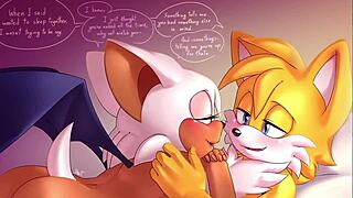 Tailouge Krazyelf couple fucks wildly with furry comic passion!