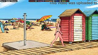 Jenny catches exhibitionist jerking off in locker room!