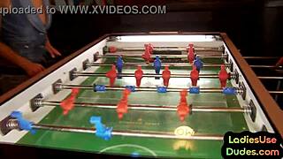 femdom babes stretch guy asshole wide with bottle insertion heels on