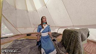 Bet You Can't Handle Katara's Cosplay Fuck with Aang's Big Cock!