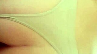 Veronica Martin slips her thong aside as she gets fucked hard in the ass