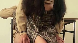 Who's fucking her in empty Mexican classroom?