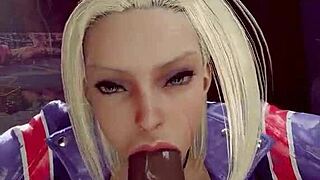 athletic babe jerks fitness cock to facial cumshot