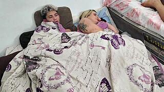 Stepmom replaces stepsis fucks stepson on bed to get pregnant