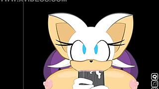 Rouge Sucks Shadow's Big Cock Secret Scene!