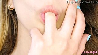 Charming Blonde Teases in Naked Close-Up