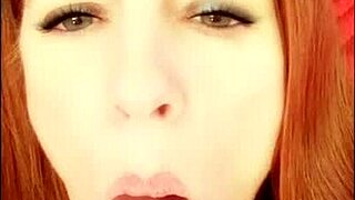 Curvy Milf Sloppily Fucks Wet Dildo on Phone Close-Up