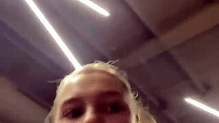 Chubby Teen Outdoor Workout Masturbation Cum Closeup