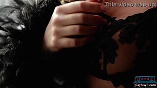 sexy canadian blonde katie jean strips in lingerie