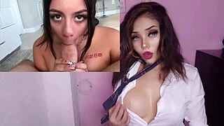 Horny Latina Tetona Orgasms with Stepson Creampie