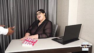 nerdy latina librarian worships bbc ass-bent with glasses fogging up?