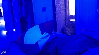 blacklight glows on those sexy feet for hot fetish toes!