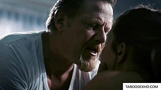 religious teen bends for old man's doggy cock despite her faith