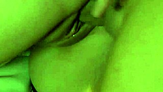 fishnets during massage make her client's cock rock hard