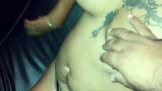 mexican puta gets groped and sucks cock at gloryhole