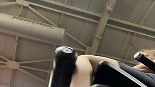 Chubby Teen Outdoor Workout Masturbation Cum Closeup