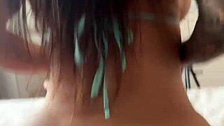 hot latina in bikini bends over for deep anal fisting interview in homemade pov