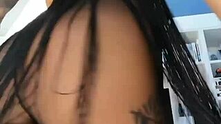 Teasing footjob in nylons leggings will you stroke now?