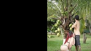 delicious big ass milf outdoor blowjob monster cock