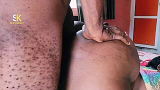 crazy ebony fat ass grinds doggystyle on bed