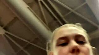 Chubby Teen Outdoor Workout Masturbation Cum Closeup