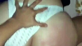 Thong Pushed Aside Cock Slammed Balls-Deep In Latina Pussy