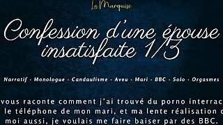 Unsatisfied french wife confesses craving huge bbc in audio cuck tale