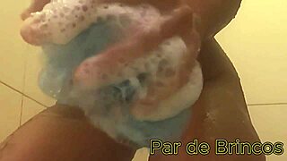 Skinny Brazilian Amateur Flashes Tits Lingerie Bathes Solo Orgasm