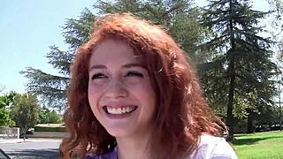 tiny teen scared of monster cock hears stories but takes facial cumshot