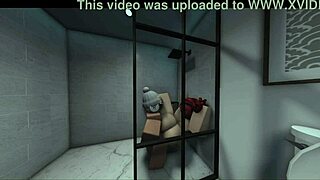 gf catches my shower surprise and joins for steamy rinse