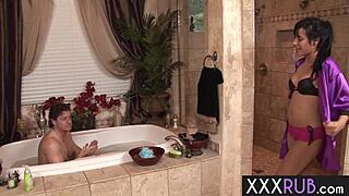 perfect ass latina milf courtney page sucks cock post massage