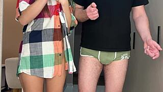 Busty Stepmom Horny from Girlfriend Sex Joins for Creampie Fuck!