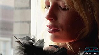 sexy canadian blonde katie jean strips in lingerie