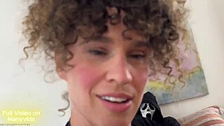 Masked Intruder Caught Jerking Monster Cock by Curly Milf in Doggy Pose