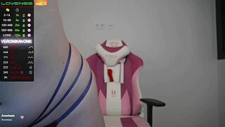 Voyeur spies perfect big natural tits redhead babe's juicy wet pussy closeup