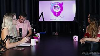 Charllottye Bruna Carlos Sheer Red Lingerie BDSM Casting Compilation