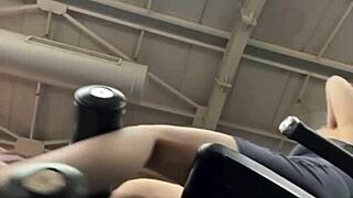 Chubby Teen Outdoor Workout Masturbation Cum Closeup