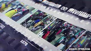 Hot British Big Ass Brunette Thief Pays with Pussy Doggystyle in Shop