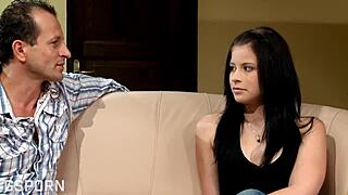 sexy brunette couple enjoys anal pounding and deep pussy fucking outdoors