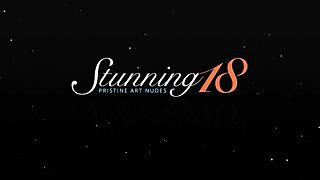 tanned teen ella rams big toy deep in shaved tight pussy