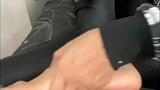 You Catch Queen Kiffa Red-Handed Oiling Petite Feet POV