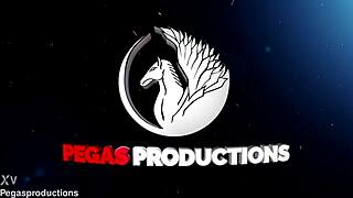 Pegas Productions Eva Horn Chokes on Massive Cock in Ass