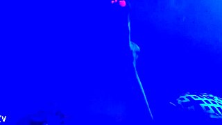 blacklight glows on those sexy feet for hot fetish toes!