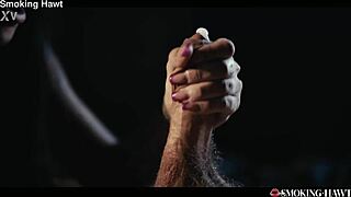 hey this sexy latina smokes while deepthroating then rides cock hard