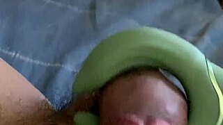 i rub my wet pussy moaning hard with sex toy till i cum