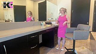 Step Brother Claims Blonde Sister's Big Natural Tits with Love Potion Squirting