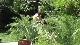 Ever wondered what happens in a hot outdoor threesome with shaved pussies?