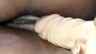 close up on that smooth african shaved pussy eating